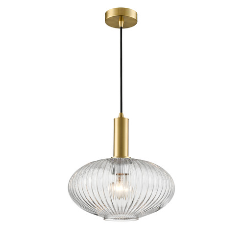 Mezcla 300 Clear Glass Pendant Light PCH461-397 Brass / Clear 15W