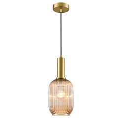 Mezcla 150 Amber Glass Pendant Light PCH461-393 Brass / Amber 15W