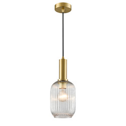 Mezcla 150 Clear Glass Pendant Light PCH461-391 Brass / Clear 15W