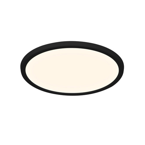Oja 29 Round Bathroom Flush Ceiling Light IP54 Black 14.5W 3000K Warm White 4000K Cool White