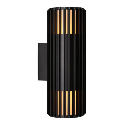 Aludra Seaside Double Outdoor Garden Wall Light 30W Black