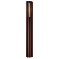 Aludra 95 Bollard Seaside Outdoor Garden Light 15W Metallic Brown
