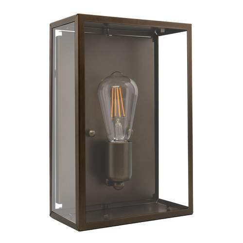 Opaco Clear Glass Wall Light Bronze 60W