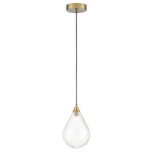 Perry 135 Clear Glass Pendant Light PCH424-354 5W Brass / Clear