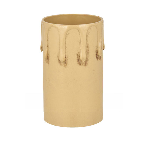 Candle Tube Sleeve with Drip Effect Antique 41.5mm x 58mm