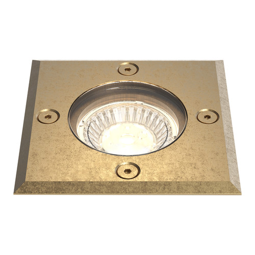 Gramos Square Recessed Uplight 240V Solid Brass 6W
