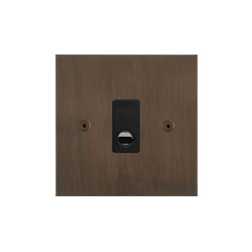 Horizon Square Socket 1 gang flex outlet Chocolate Bronze