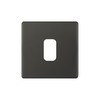 Modular Plate Screwless 1 gang single Dark Bronze