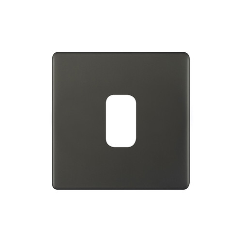 Modular Plate Screwless 1 gang single Dark Bronze