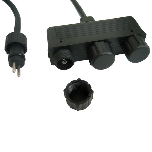 Hood 20cm Cable 3 Point Hub 12V Black