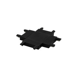 Laser Ultra Slim Magnetic Track 'X' Horizontal Corner Joint 48V Black