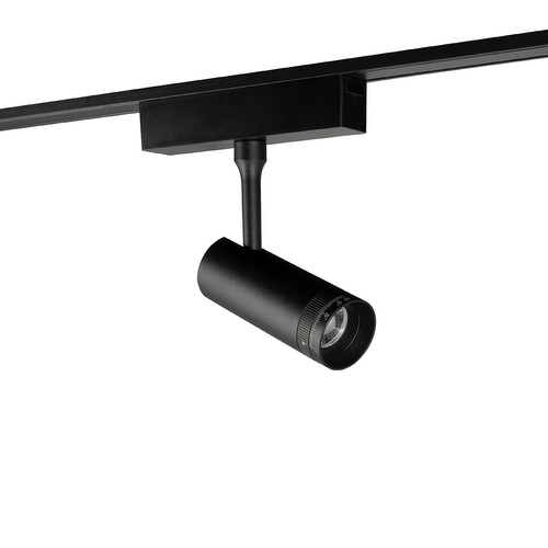 Laser Ultra Slim Magnetic Track LED Zoom Lens 15-50° Dimmable Spotlight 48V Black 7W 3000K Warm White