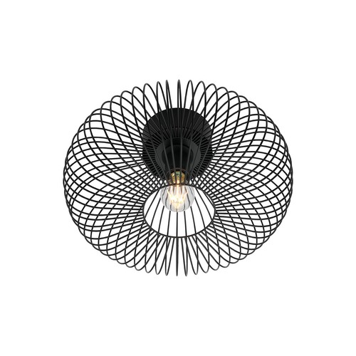 Beroni Flush Ceiling Light Black 60W
