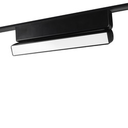 Laser Ultra Slim Magnetic Track Dimmable LED Diffuser Wall Washer Rotating Arm 48V Black 10W 3000K Warm White