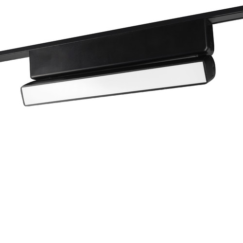 Laser Ultra Slim Magnetic Track Dimmable LED Diffuser Wall Washer Rotating Arm 48V Black 10W 3000K Warm White