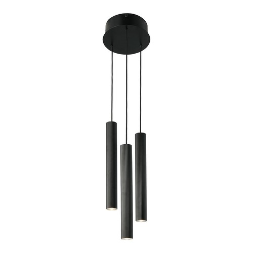 Vico 3 Rondel Pendant  Light Black 3 x 5W