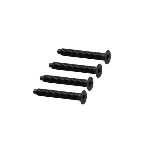 Flat Plate Hex Screws Matt Black 25mm