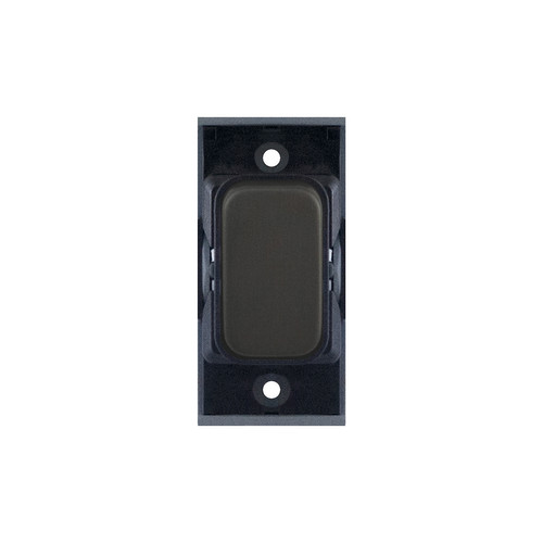 Screwless Rocker Switch Module 1 gang 20amp Intermediate Dark Bronze