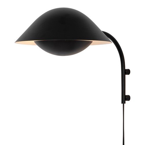 Freya Bedside Wall Light Black 40W