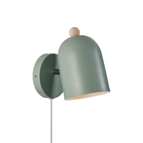 Gaston Bedside Wall Light Dusty Green 15W