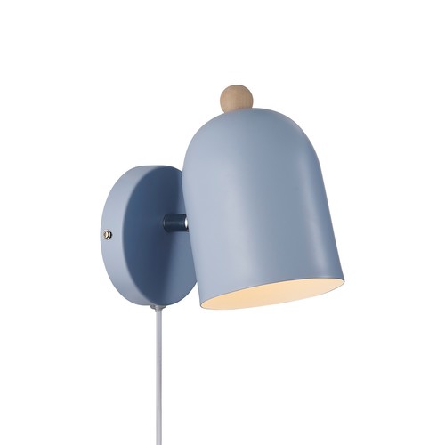 Gaston Bedside Wall Light Blue 15W