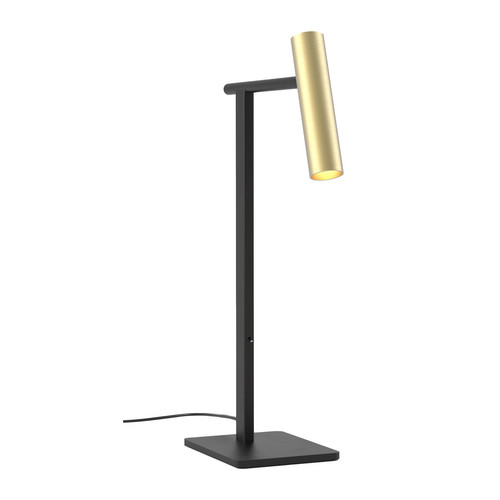 Leda Desk Lamp Matt Black with Gold Shade 4W
