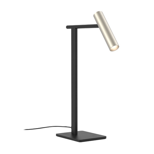 Leda Desk Lamp Matt Black with Nickel Shade 4W