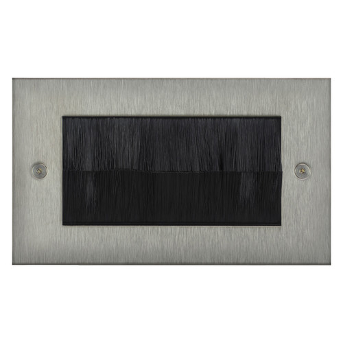 Horizon Square Brush Plate Double Brush Satin Stainless Steel