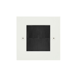 Horizon Square Brush Paintable Plate Single Brush Primed White
