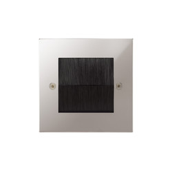 Horizon Square Brush Plate Single Brush Polished Chrome