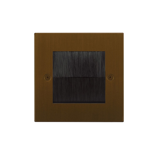 Horizon Square Brush Plate Single Brush Antique Bronze