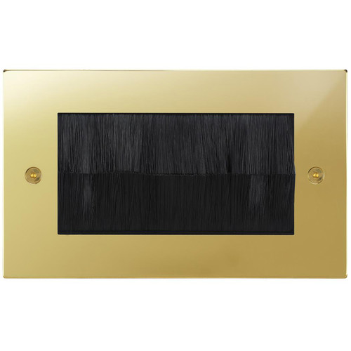 Horizon Square Brush Plate Double Brush Plate Polished Brass