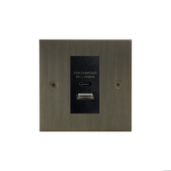 Horizon Square USB-A+C Charger Dual USB Jordan Bronze