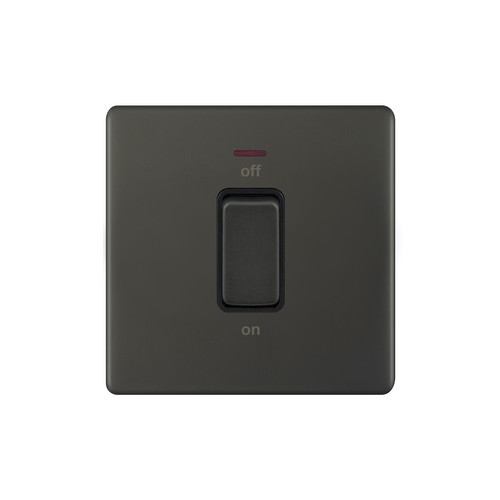 Cooker Switch Screwless 45 amp cooker neon Dark Bronze