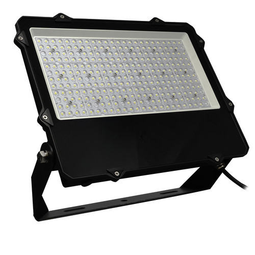 LED Black Slim High Brightness Outdoor Garden Floodlight 200W 6000K Daylight