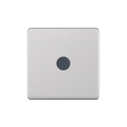 Flex Outlet Screwless 1 Gang 20 amp Brushed Stainless