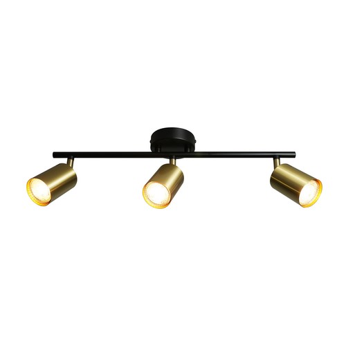 Explore 3 Spot Bar Ceiling Light Brass 3x7W