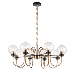Equinox 8 Upward Pendant Light FL2440-5 Antique Gold 8x10W