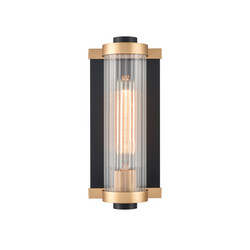 Charleston IP44 Wall Light WB421 Black / Brass 15W