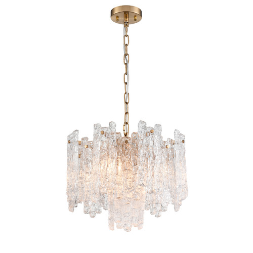 Icicle 5 Pendant Light FL2454-5 Aged Brass 5x10W