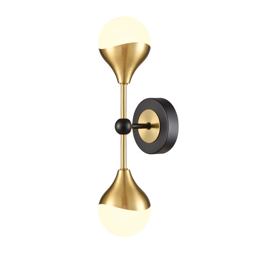 Nexus Teardrop Interior Wall Light FL2478-2 Aged Brass 10W
