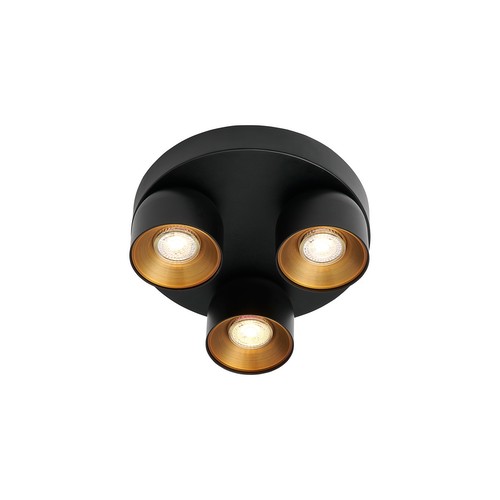 Pitcher Spot Ceiling Light Black 3x10W