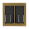 Lutron Pico Wireless Double Faceplate Antique Brass 2 Gang
