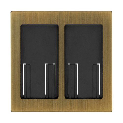 Lutron Pico Wireless Double Faceplate Antique Brass 2 Gang