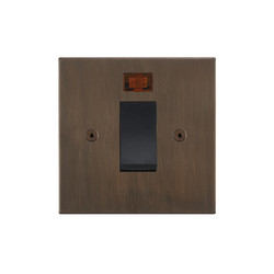 Horizon Square Cooker Switch 1 gang plate 45 amp cooker neon Chocolate Bronze