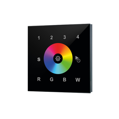 RF RGBW Wall Mounted Touch Remote Black