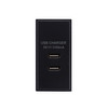 Euro USB Type C + C Charger Modules USB C Black
