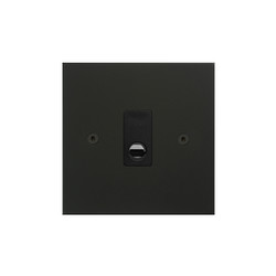 Horizon Square Socket 1 gang flex outlet Matt Black