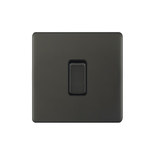 Rocket Switch Screwless 1 gang 10 amp intermediate Dark Bronze
