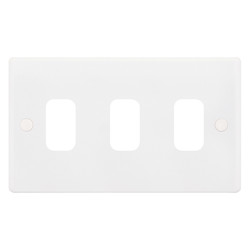Modular Plate 3 gang White